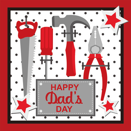 Happy father's day with toolsのイラスト素材