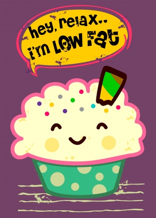 low fat cupcakeのイラスト素材