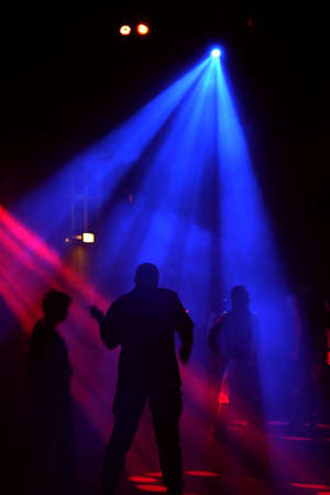 dancing people in an underground clubの写真素材