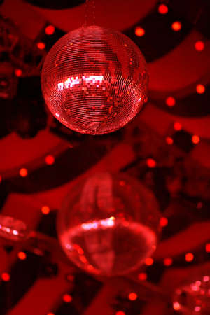 red shining mirror/discoballsの写真素材
