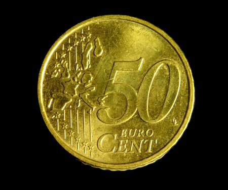 Fifty euro cent coinの写真素材