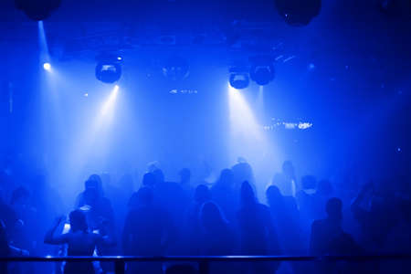 Dancing people in an underground clubの写真素材