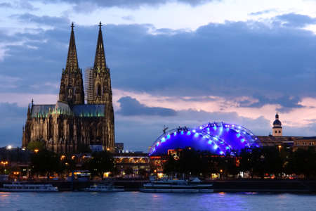 Cologne cathedral at dawnの写真素材