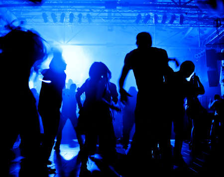 Dancing people in a discoの写真素材
