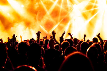 Concert crowd at rock concertの写真素材