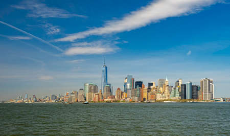 Panorama view of lower Manhattan cityscape, New York City, USAのeditorial素材