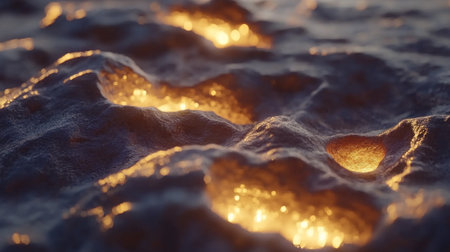 glowing canyon landscape at golden hour, warm rock textures --chaos 30 --ar 16:9 --v 6.1 Job ID: 3b7f82ae-b805-4e15-ae1a-50513da78eb6の素材