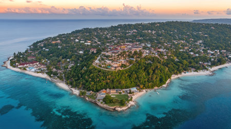 island coastline lit by golden hour sun, turquoise water contrast --chaos 30 --ar 16:9 --v 6.1 Job ID: 71df743a-7b5c-4915-897e-a2ec19879b56の素材