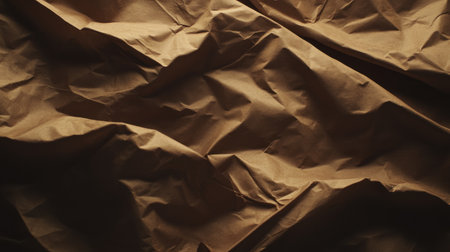 lightly crumpled brown paper texture with rough edges and deep creases, vintage feel --chaos 30 --ar 16:9 --v 6.1 Job ID: 8d419f56-c1e4-41c0-949a-06d46fa7bde4の素材