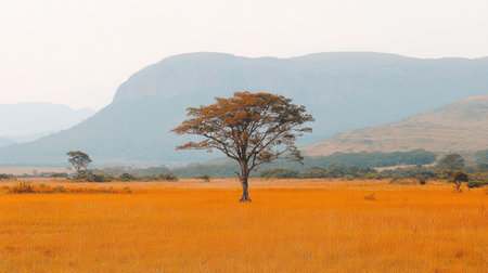 lone tree standing in a wide golden field, mountains in distance --chaos 30 --ar 16:9 --v 6.1 Job ID: fe936c3a-741d-4ffc-b73f-a6c6ef338944の素材