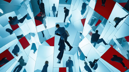 mirror-themed carnival with kaleidoscope visuals and reflecting surfaces everywhere --chaos 30 --ar 16:9 --v 6.1 Job ID: 960c4c8c-d5cf-4968-9c71-31a1efb07abcの素材