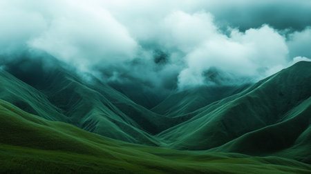 moody dramatic clouds rolling over hills, natural lighting, HD shot --chaos 30 --ar 16:9 --v 6.1 Job ID: 629f1d4e-6d85-4135-8bc3-4bb47c3b5262の素材