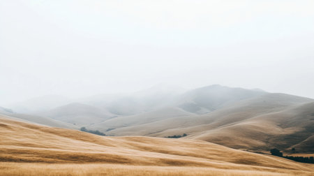 overcast day in the hills, moody rustic terrain, nature untouched --chaos 30 --ar 16:9 --v 6.1 Job ID: 5fc2e86d-f498-4e21-888e-f6c65ef0cb93の素材