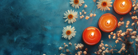 Beautiful Diwali background with candles and flowers, copy space concept, banner for social media post, digital marketing. Wide banner, copy empty space, banner for social media post, digital marketing. Wide banner, copy empty space, banner for social media, real photo. --ar 5:2 --v 6.1 Job ID: e2467b38-0d7e-4219-a8a6-3927a077ddc1の素材