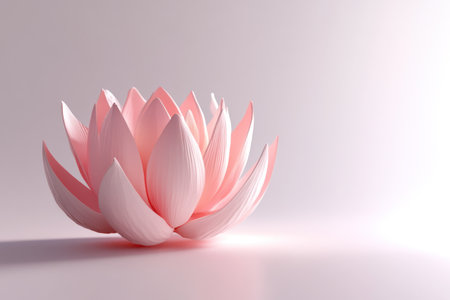 Isolated pink lotus flower on a white background, with no shadow, reflection, blur, or other elements in the picture. High-resolution, high-quality, high-detail, sharply focused studio photograph with soft lighting and bright colors. Hyperrealistic, hyper-detailed, and super-realistic 3D rendering in high definition. --ar 3:2 --v 6.1 Job ID: 1fde3282-32fa-4829-9022-55cbdc4d2aacの素材