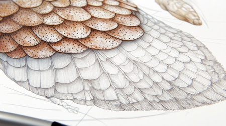 Depict a detailed sketch of a mature pine cone, capturing its textured scales and intricate pattern --chaos 30 --ar 16:9 --v 6.1 Job ID: 9eb6ee4a-4ad7-4d8a-9675-c91a33f2886aの素材