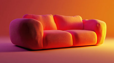 Using a bold outline, create a sofa built for an alien living room; imagine unusual angles, materials, and forms, avoiding any text in the final render --chaos 30 --ar 16:9 --v 6.1 Job ID: 17d4c111-b73f-49d9-8eca-edc7a3851021の素材