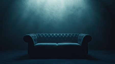 Generate a clear, realistic outline of a vintage Chesterfield sofa, emphasizing the button tufting, rolled arms, and distressed leather texture in 4k --chaos 30 --ar 16:9 --v 6.1 Job ID: 19246d02-c921-46ce-b891-a66e8d0c54bdの素材