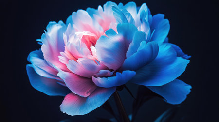 Craft a 4k realistic image of a single, open peony bloom, emphasizing its soft, layered petals and rich color --chaos 30 --ar 16:9 --v 6.1 Job ID: f2c0b959-f8b4-4371-926f-52875891782eの素材