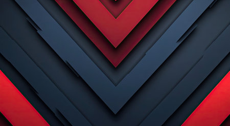 Abstract background with red and blue arrow shapes, a red gradient background vector presentation design, vector illustration, dark gray background. --ar 78:43 --v 6.1 Job ID: 0fef4c09-4061-4271-8e2c-e2e3675ea4c3の素材