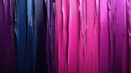 Image of a textured palette of lip products in a variety of colors, including pink, purple, and dark blue, exhibiting visible strokes and gradients, providing a close-up view of the cosmetic products' textures and colors.の素材