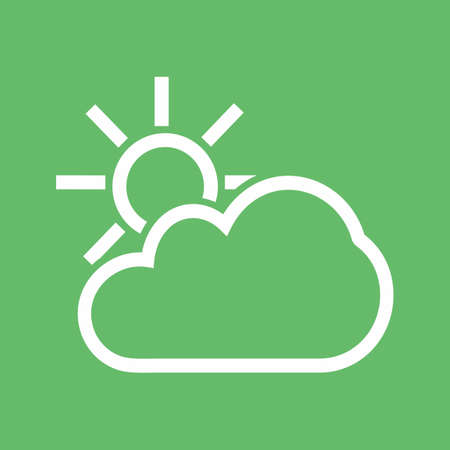 Partly Cloudy vector image to be used in web applications, mobile applications, and print media.のイラスト素材