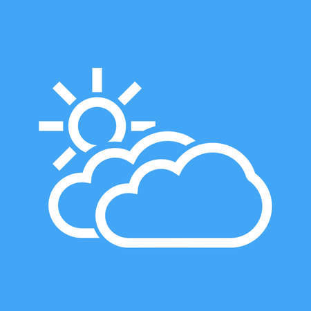 Partly Cloudy vector image to be used in web applications, mobile applications, and print media.のイラスト素材