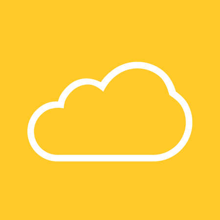 Single Cloud vector image to be used in web applications, mobile applications, and print media.のイラスト素材