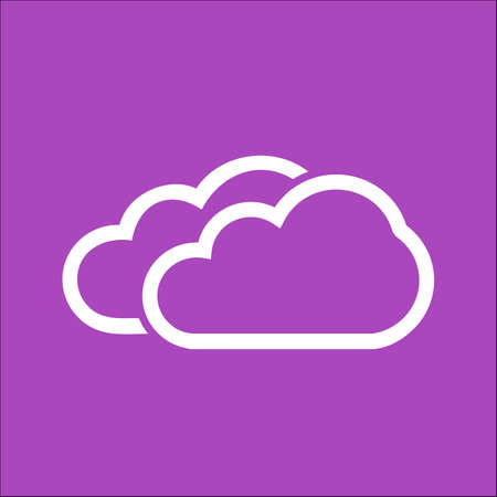 Two Clouds vector image to be used in web applications, mobile applications, and print media.のイラスト素材