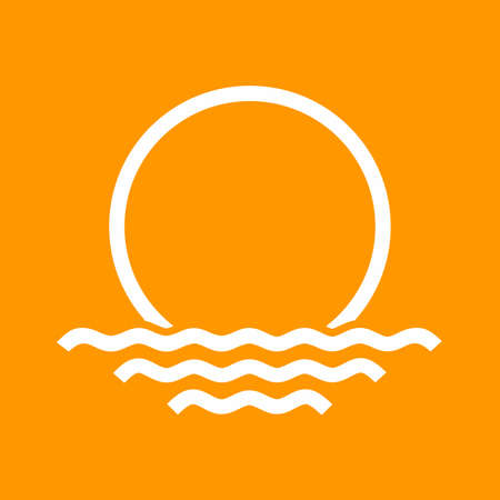 Sunset vector image to be used in web applications, mobile applications, and print media.のイラスト素材