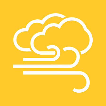 Windy and cloudy vector image to be used in web applications, mobile applications, and print media.のイラスト素材