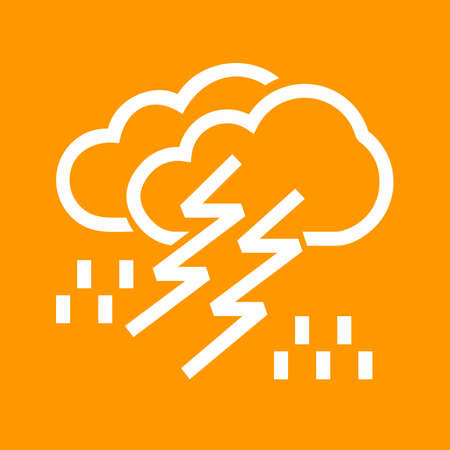 Thunderstorm vector image to be used in web applications, mobile applications, and print media.のイラスト素材