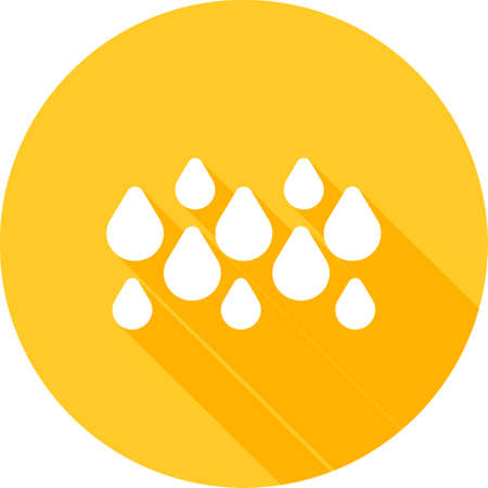 Rainy, rain, water droplets icon vector image. Can also be used for weather, forecast, season, climate, meteorology. Suitable for web apps, mobile apps and print media.のイラスト素材