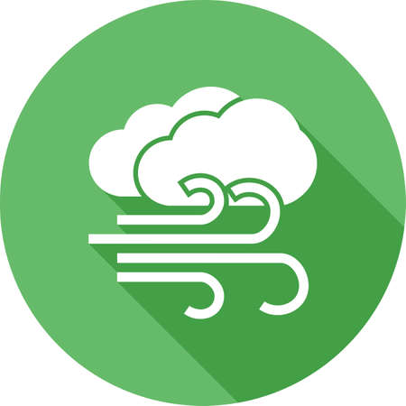 Windy, wind, breeze, cloud, sky icon vector image. Can also be used for weather, forecast, season, climate, meteorology. Suitable for web apps, mobile apps and print media.のイラスト素材