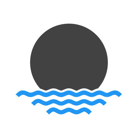 Sunset, sun, evening icon vector image. Can also be used for weather, forecast, season, climate, meteorology. Suitable for web apps, mobile apps and print media.のイラスト素材