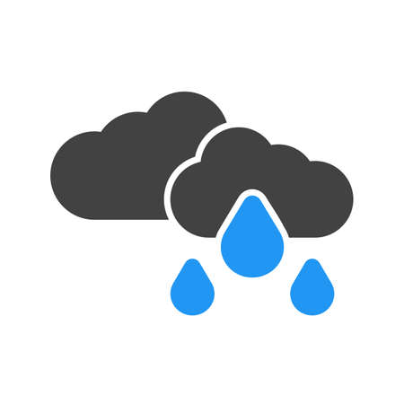 Rain, clouds, sky, cloudy icon vector image. Can also be used for weather, forecast, season, climate, meteorology. Suitable for web apps, mobile apps and print media.のイラスト素材