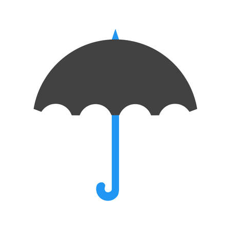 Umbrella, rain, rainy, handle icon vector image. Can also be used for weather, forecast, season, climate, meteorology. Suitable for web apps, mobile apps and print media.のイラスト素材