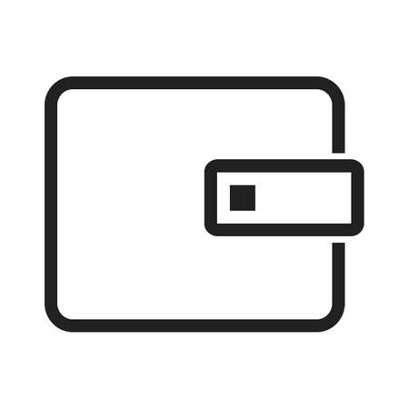 Wallet, purse, leather, money holder icon vector image. Can also be used for ecommerce, shopping, business. Suitable for web apps, mobile apps and print media.のイラスト素材