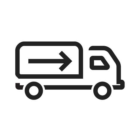 Truck, drive, vehicle, lorry icon vector image. Can also be used for ecommerce, shopping, business. Suitable for web apps, mobile apps and print media.のイラスト素材