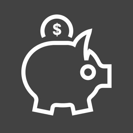 Piggy bank, banking, saving icon vector image. Can also be used for eCommerce, shopping, business. Suitable for web apps, mobile apps and print media.のイラスト素材