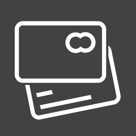 Card credit, debit card, visa card icon vector image. Can also be used for eCommerce, shopping, business. Suitable for web apps, mobile apps and print media.のイラスト素材