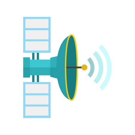 Satellite, space communication, signal icon image. のイラスト素材