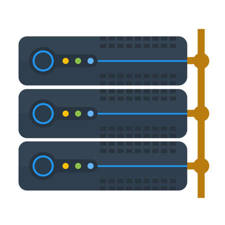 Server, link, system, information icon image.のイラスト素材