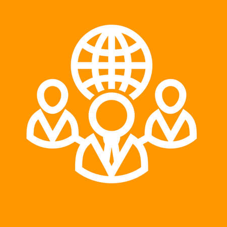 Web client server, clients, globe, web icon image.のイラスト素材