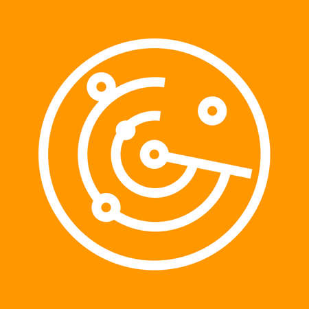 Radar, screen, tracker, equipment icon image. のイラスト素材