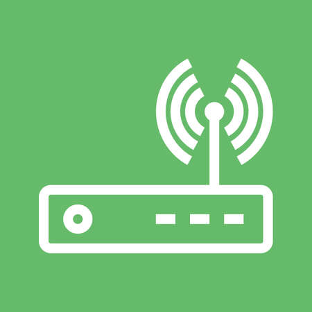 Router, modem hardware, connection icon vector image. Can also be used for communication, connection, technology. Suitable for web apps, mobile apps and print media.のイラスト素材