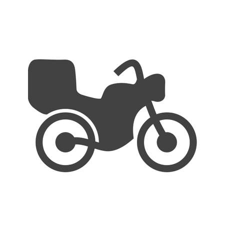 Bike, motorbike, automobile, courier icon vector image. Can also be used for communication, connection, technology. Suitable for web apps, mobile apps and print media.のイラスト素材