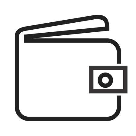 Wallet, purse, money bag icon vector image. Can also be used for banking, finance, business. Suitable for web apps, mobile apps and print media.のイラスト素材