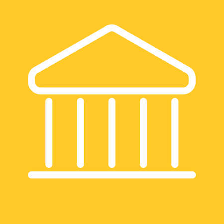 Building, bank, institution icon vector image. Can also be used for banking, finance, business. Suitable for web apps, mobile apps and print media.のイラスト素材