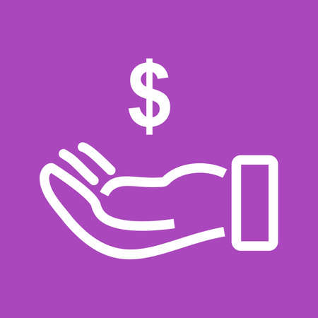 Money, hand, currency icon vector image. Can also be used for banking, finance, business. Suitable for web apps, mobile apps and print media.のイラスト素材